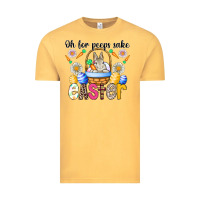 Vintage Mustard Oh For Peeps Sake Easter Vintage Tee - CowhideDigitalArt
