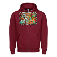 Burgundy western back to school 3rd grade Zipper Hoodie - Jasminsmagicworld