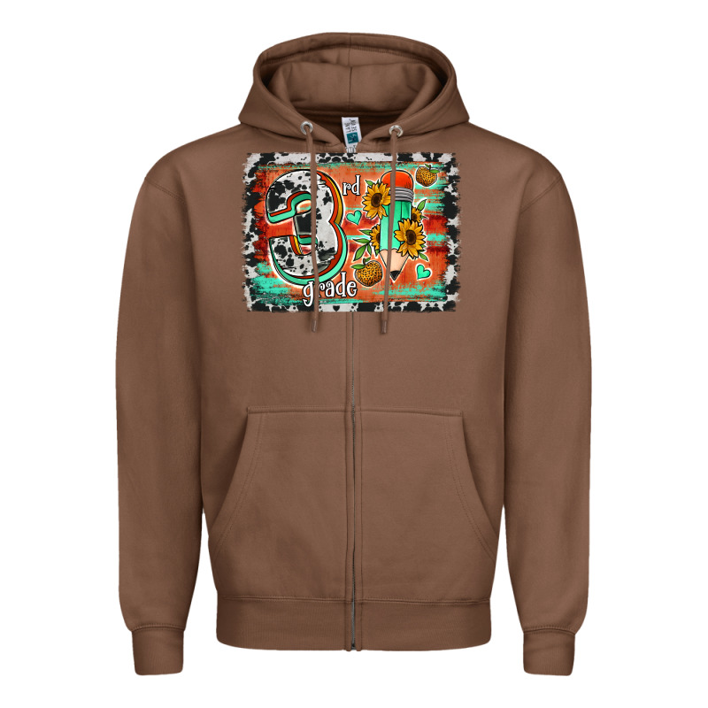 Western Back To School 3rd Grade Zipper Hoodie by Jasminsmagicworld | Teevron