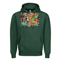 Sports Green western back to school 3rd grade Zipper Hoodie - Jasminsmagicworld