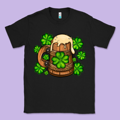 St. Patrick's Beer And Shamrock Classic Tee Designed By Oliviacreatesart