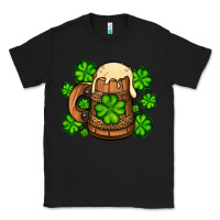 Black St. Patrick's Beer and shamrock Classic Tee - OliviaCreatesArt