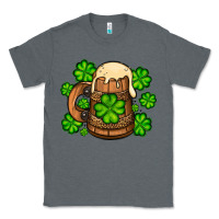 Charcoal Heather St. Patrick's Beer and shamrock Classic Tee - OliviaCreatesArt