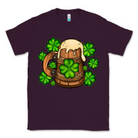 Plum St. Patrick's Beer and shamrock Classic Tee - OliviaCreatesArt