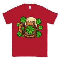 Red St. Patrick's Beer and shamrock Classic Tee - OliviaCreatesArt
