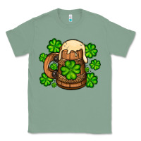 Sage St. Patrick's Beer and shamrock Classic Tee - OliviaCreatesArt