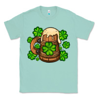 Seafoam St. Patrick's Beer and shamrock Classic Tee - OliviaCreatesArt