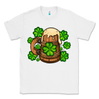 White St. Patrick's Beer and shamrock Classic Tee - OliviaCreatesArt