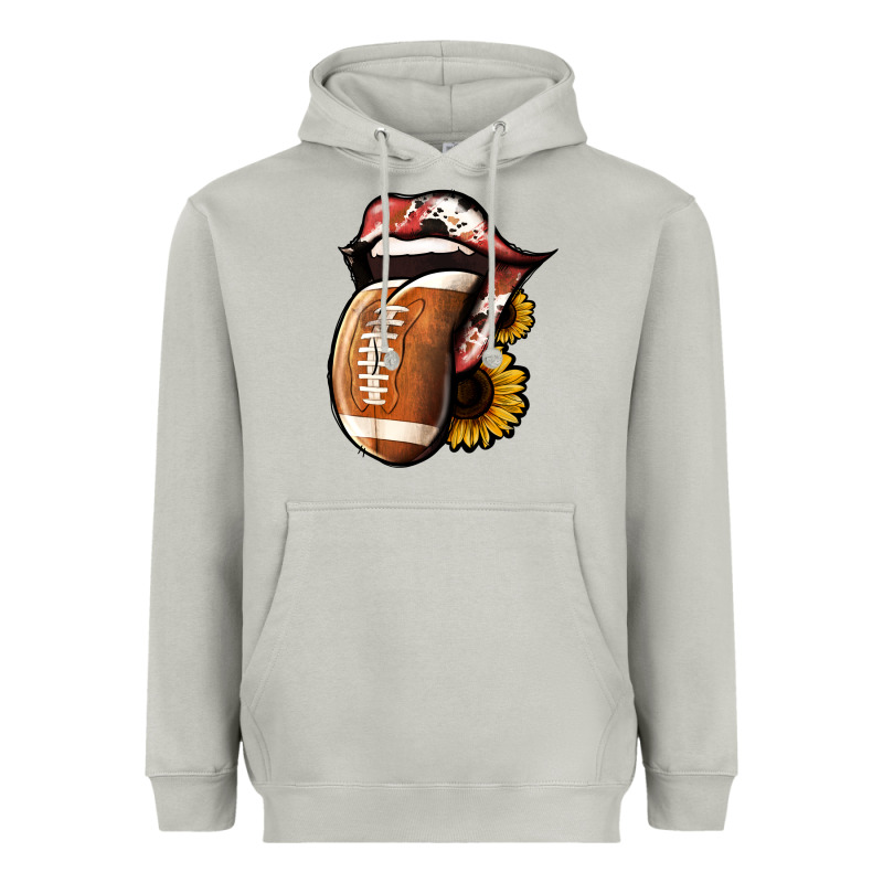 Football Tongue Heavyweight Hoodie by Jasminsmagicworld | Teevron