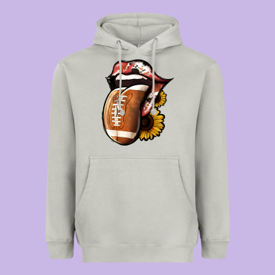 Football Tongue Heavyweight Hoodie Designed By Jasminsmagicworld