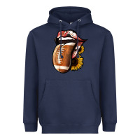 Navy Football Tongue Heavyweight Hoodie - Jasminsmagicworld