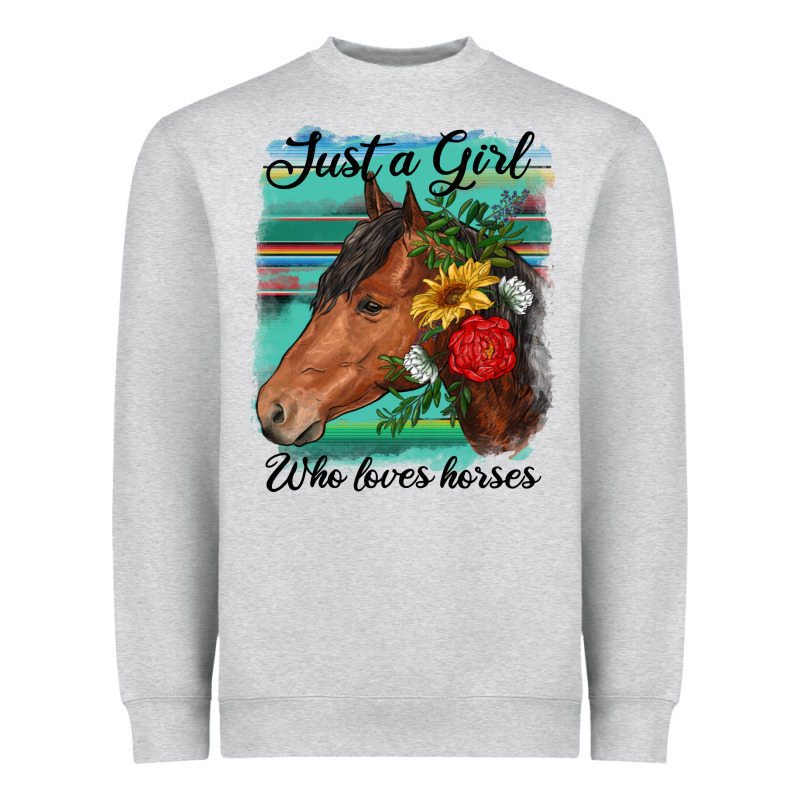 Just A Girl Who Loves Horseshoe Heavyweight Sweatshirt by RanaPortraitStore | Teevron