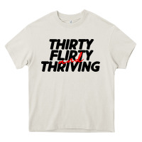 Cream thirty flirty & thriving Heavy Core Tee - linhVisuals