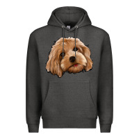 Charcoal Heather Cockapoo Premium Hoodie - Jasminsmagicworld