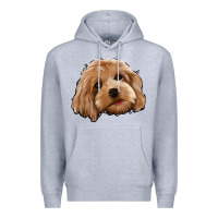 Heather Grey Cockapoo Premium Hoodie - Jasminsmagicworld