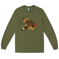 Army Green Fish Fly Long Sleeve Tee - LillyAllenDesigns