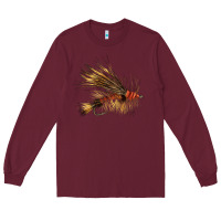 Burgundy Fish Fly Long Sleeve Tee - LillyAllenDesigns