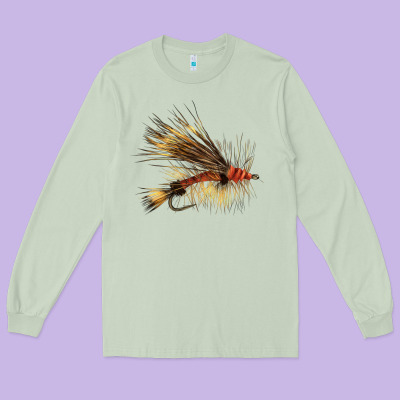 Fish Fly Long Sleeve Tee Designed By Lillyallendesigns
