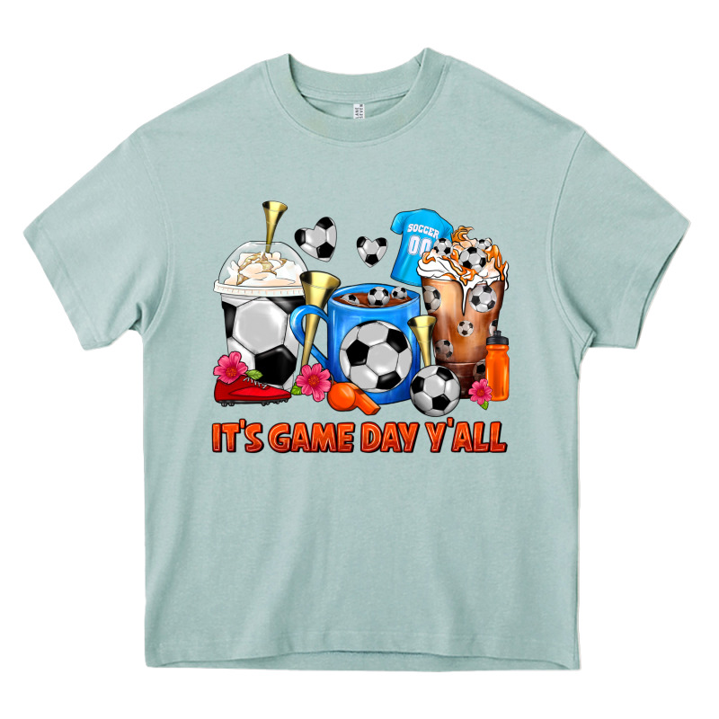 It's Game Day Y'all Soccer Coffee Cups Heavy Core Tee by FaDigitalArtStudio | Teevron