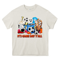 Cream It's Game Day Y'all Soccer Coffee Cups Heavy Core Tee - FaDigitalArtStudio