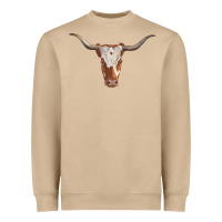 Mushroom longhorn cow head Heavyweight Sweatshirt - RanaPortraitStore