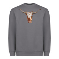 Storm longhorn cow head Heavyweight Sweatshirt - RanaPortraitStore