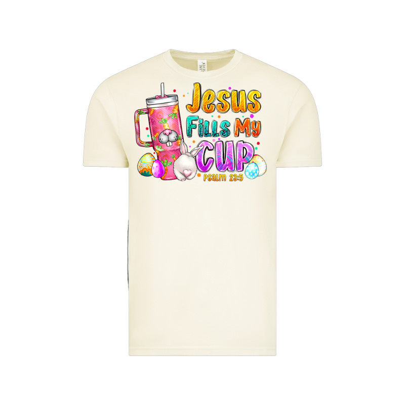 Jesus Fills My Cup Easter Vintage Tee by CowhideDigitalArt | Teevron