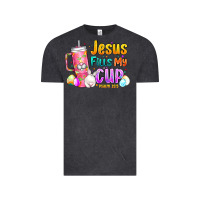 Vintage Black Jesus Fills My Cup Easter Vintage Tee - CowhideDigitalArt