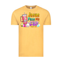 Vintage Mustard Jesus Fills My Cup Easter Vintage Tee - CowhideDigitalArt
