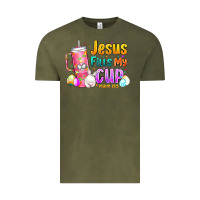Vintage Olive Jesus Fills My Cup Easter Vintage Tee - CowhideDigitalArt