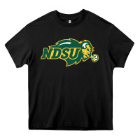 Black north dakota state bison Heavy Core Tee - linhVisuals