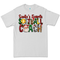 Dove Grey Santa's Favorite Softball Coach For Christmas Premium Tee - FaDigitalArtStudio