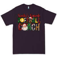 Plum Santa's Favorite Softball Coach For Christmas Premium Tee - FaDigitalArtStudio