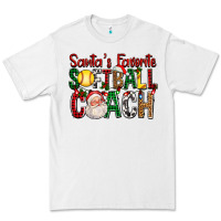 White Santa's Favorite Softball Coach For Christmas Premium Tee - FaDigitalArtStudio