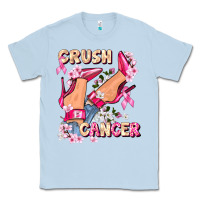 Dusty Blue Crush Breast Cancer Classic Tee - FaDigitalArtStudio