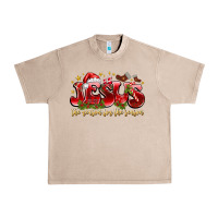 French Oak Jesus The Reason For The Season Urban Heavy Tee - CowhideDigitalArt