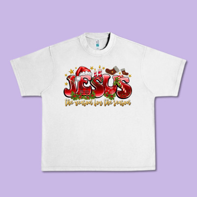Jesus The Reason For The Season Urban Heavy Tee Designed By Cowhidedigitalart