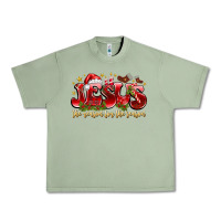 Oil Green Jesus The Reason For The Season Urban Heavy Tee - CowhideDigitalArt