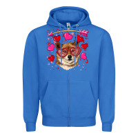 True Royal valentine's shiba inu Zipper Hoodie - RanaPortraitStore