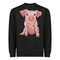 Black sitting pig Heavyweight Sweatshirt - RanaPortraitStore