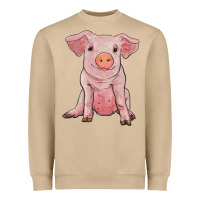 Mushroom sitting pig Heavyweight Sweatshirt - RanaPortraitStore