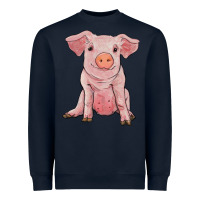 Navy sitting pig Heavyweight Sweatshirt - RanaPortraitStore