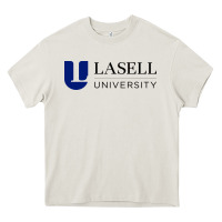 Cream lasell university vectorized Heavy Core Tee - linhVisuals