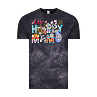 Cloud Black One Happy Mama Easter Bunny Vintage Tee - CowhideDigitalArt