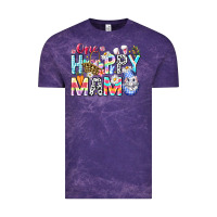Cloud Purple One Happy Mama Easter Bunny Vintage Tee - CowhideDigitalArt
