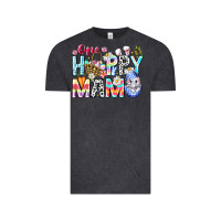 Vintage Black One Happy Mama Easter Bunny Vintage Tee - CowhideDigitalArt