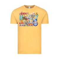 Vintage Mustard One Happy Mama Easter Bunny Vintage Tee - CowhideDigitalArt