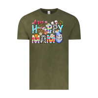Vintage Olive One Happy Mama Easter Bunny Vintage Tee - CowhideDigitalArt