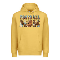 Antique Gold football mom football smiley face Premium Hoodie - BarkalooDesign