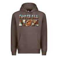 Coffee football mom football smiley face Premium Hoodie - BarkalooDesign